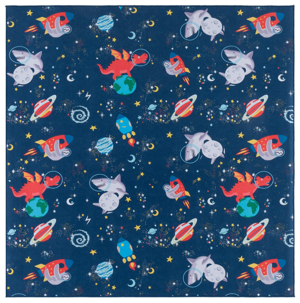 Safavieh Tacoma Kids Area Rug - Stylish Navy And Rust Design For Playrooms, Nurseries, And Bedrooms Navy ,Rust Polyester Pile Tck164n-8