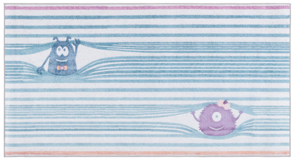 Safavieh Tacoma Kids Area Rug - Plush 5x8 Rectangle In Elegant Gray And Blue, Soft, Washable & Slip Resistant Grey ,Blue Polyester Pile Tck166f-3