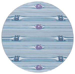 Safavieh Tacoma Kids Area Rug - Plush 5x8 Rectangle In Elegant Gray And Blue, Soft, Washable & Slip Resistant Grey ,Blue Polyester Pile Tck166f-3