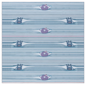 Safavieh Tacoma Kids Area Rug - Plush 5x8 Rectangle In Elegant Gray And Blue, Soft, Washable & Slip Resistant Grey ,Blue Polyester Pile Tck166f-3