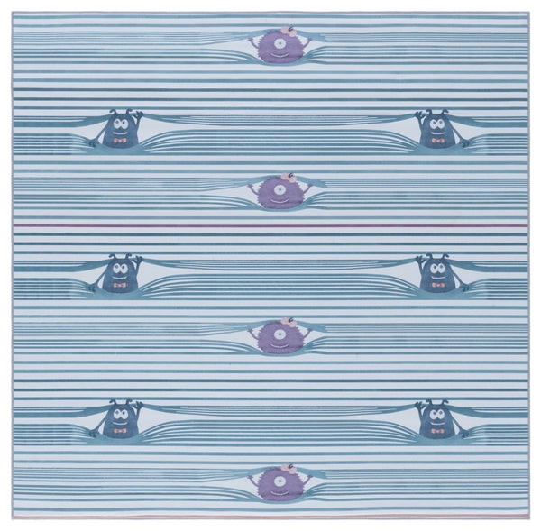 Safavieh Tacoma Kids Area Rug - Plush 5x8 Rectangle In Elegant Gray And Blue, Soft, Washable & Slip Resistant Grey ,Blue Polyester Pile Tck166f-3