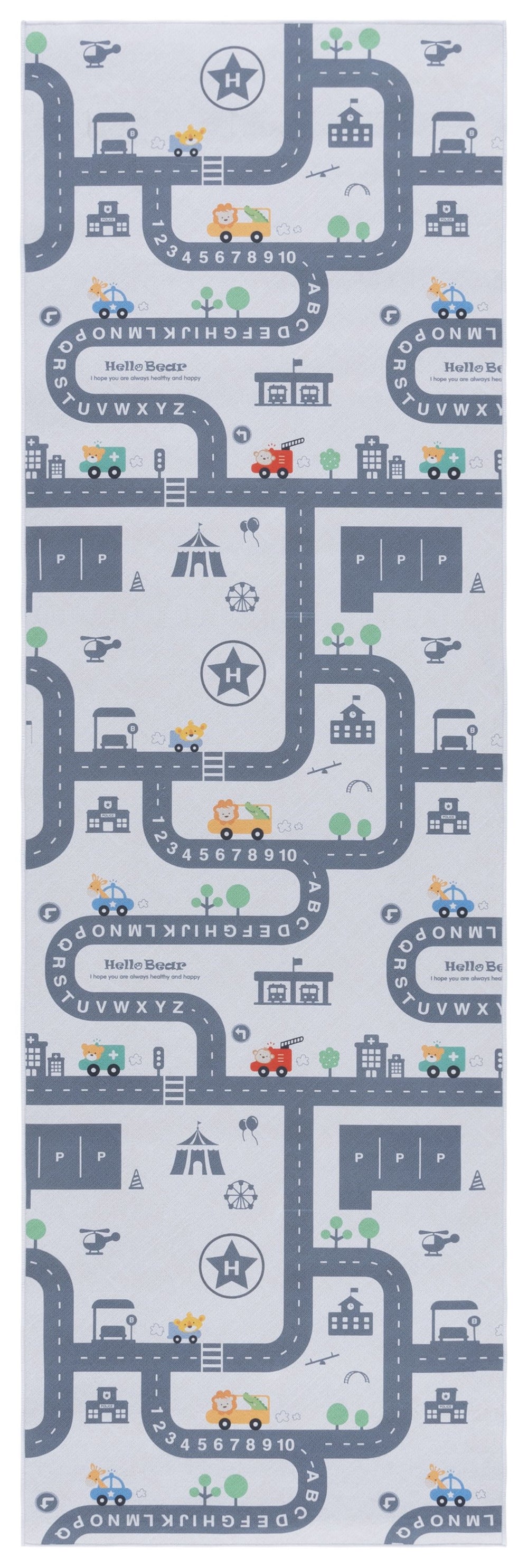 Safavieh Tacoma Kids Area Rug - Charming Ivory And Grey Design For A Cozy And Safe Playroom Environment Ivory ,Grey Polyester Pile Tck171a-5sq
