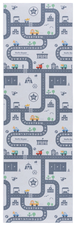 Safavieh Tacoma Kids Area Rug - Charming Ivory And Grey Design For A Cozy And Safe Playroom Environment Ivory ,Grey Polyester Pile Tck171a-5sq