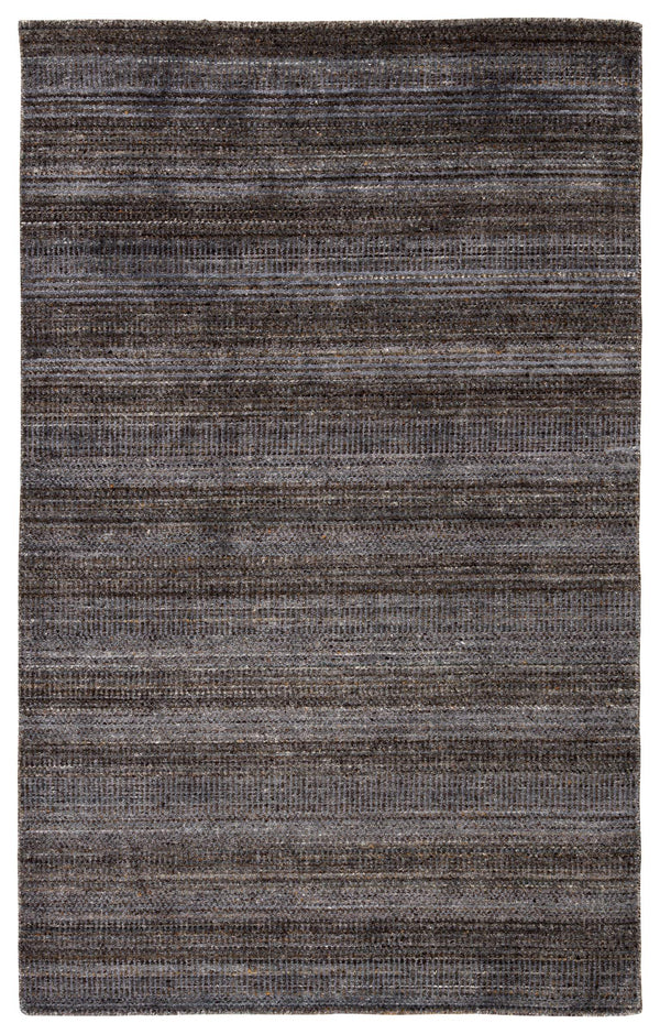 Jaipur Living Jaipur Living Handwoven Wool Viscose Geometric Area Rug Charcoal Blue Transitional 8' x 10' RUG142809