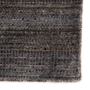 Jaipur Living Jaipur Living Handwoven Wool Viscose Geometric Area Rug Charcoal Blue Transitional 8' x 10' RUG142809