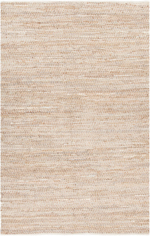 Chandra Rugs Hand-woven Contemporary Rug - Unique Jute & Leather Design For Chic Modern Living Spaces, Handmade Artistry Beige Jute,Leather,Cotton Ten37600-576