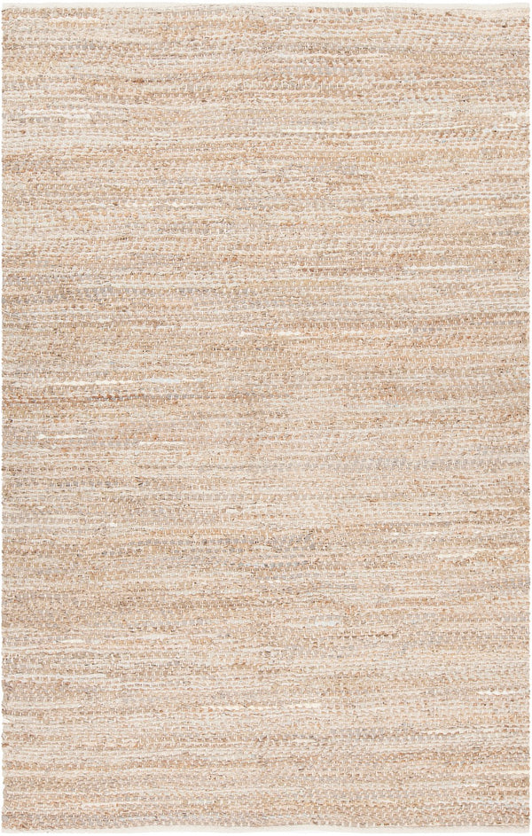 Chandra Rugs Hand-woven Contemporary Rug - Unique Jute & Leather Design For Chic Modern Living Spaces, Handmade Artistry Beige Jute,Leather,Cotton Ten37600-576