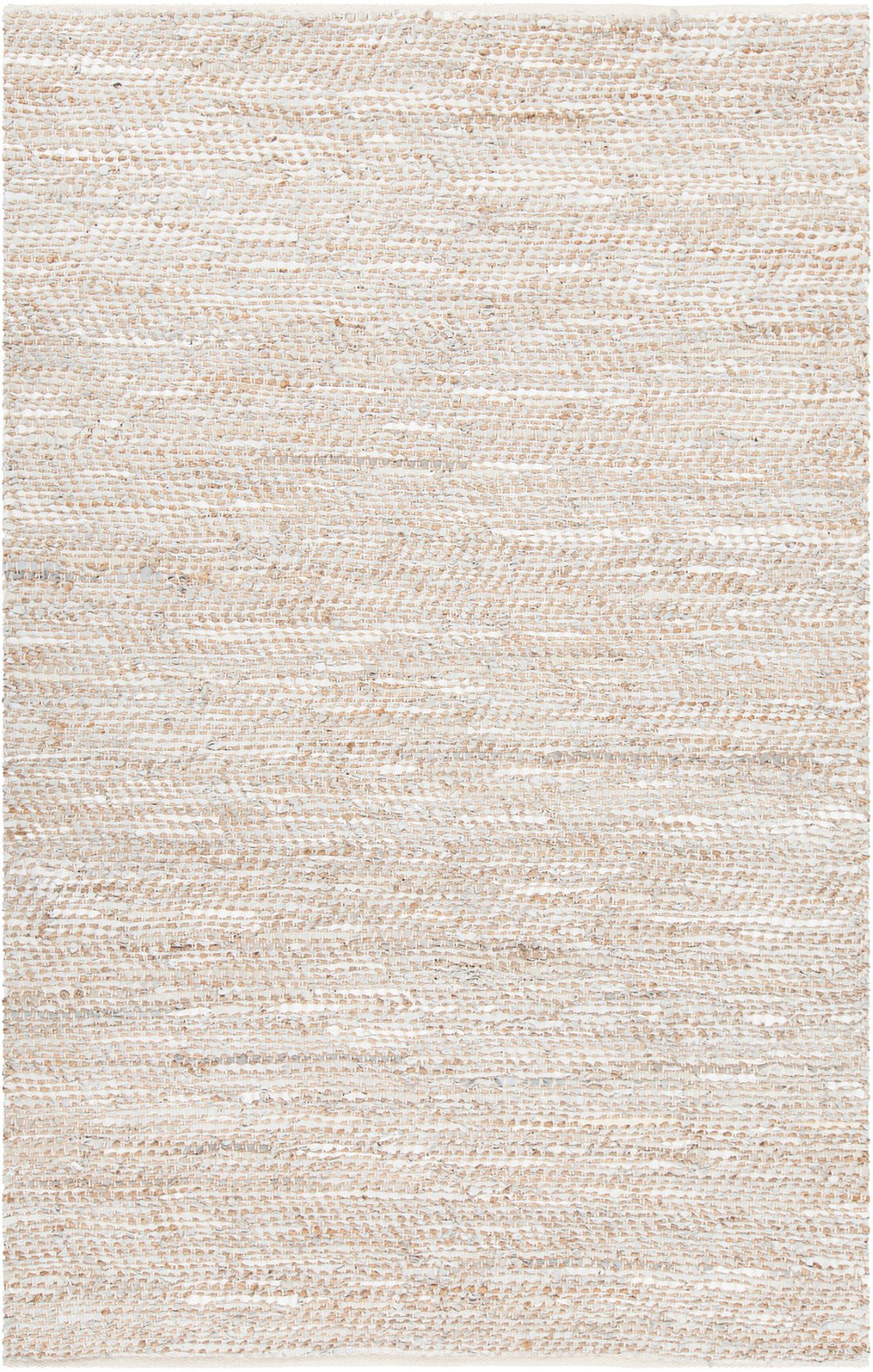Chandra Rugs Hand-woven Contemporary Rug: Luxurious Jute & Leather Blend For Timeless Style & Comfort In Any Space Silver Jute,Leather,Cotton Ten37602-576