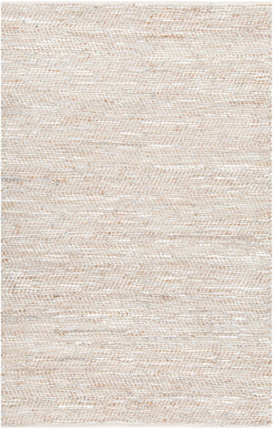 Chandra Rugs Hand-woven Contemporary Rug: Luxurious Jute & Leather Blend For Timeless Style & Comfort In Any Space Silver Jute,Leather,Cotton Ten37602-576