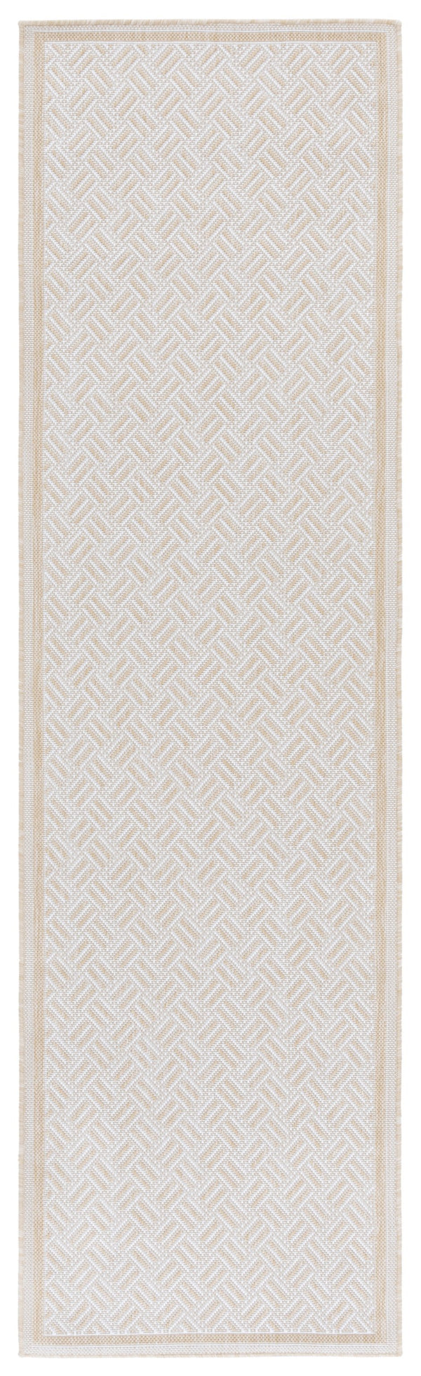 Safavieh Terrace Durable Beige Ivory Indoor/Outdoor Rug — Low-Profile Herringbone, Uv-Stable, Easy-Care Foundation 5'-3" x 7'-6" TER800B-5