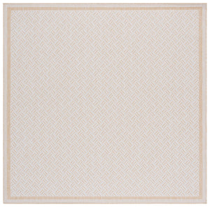 Safavieh Terrace Durable Beige Ivory Indoor/Outdoor Rug — Low-Profile Herringbone, Uv-Stable, Easy-Care Foundation 5'-3" x 7'-6" TER800B-5