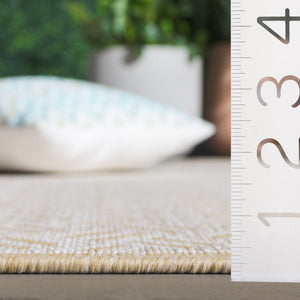 Safavieh Terrace Geometric Runner Rug Power Loomed Polypropylene for Hallways and Entryways Beige 6'-7" x 6'-7" Square TER800B-7SQ