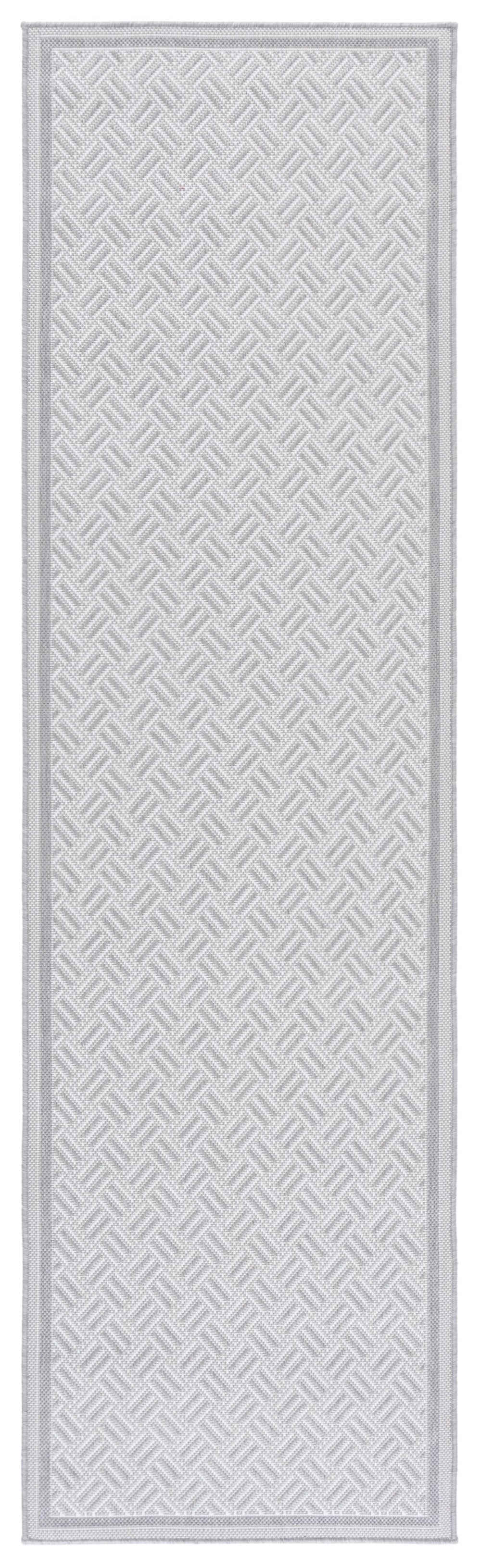 Safavieh Terrace Contemporary Grey & Ivory Geometric Area Rug — Low-Profile, Power-Loomed Durability For High-Traffic Spaces 5'-3" x 7'-6" TER800F-5