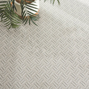 Safavieh Terrace Geometric Runner Rug Power Loomed Polypropylene for Hallways and Entryways Gray 2'-3" x 8'-0" TER800F-28