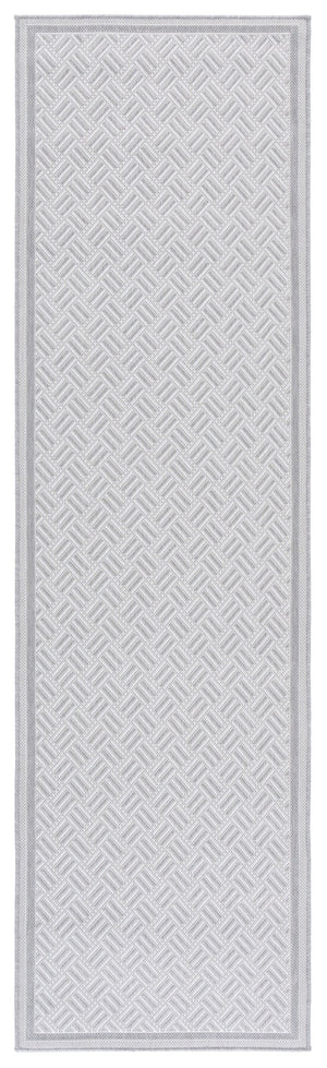 Safavieh Terrace Grey Ivory Herringbone Rug — Durable Power-Loomed Polypropylene, Low-Profile, Indoor/Outdoor Use 8'-0" x 10'-0" TER800F-8