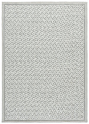 Safavieh Terrace Contemporary Grey & Ivory Geometric Area Rug — Low-Profile, Power-Loomed Durability For High-Traffic Spaces 5'-3" x 7'-6" TER800F-5