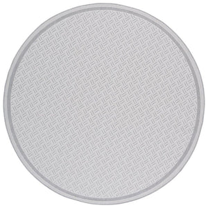 Safavieh Terrace Geometric Runner Rug Power Loomed Polypropylene for Hallways and Entryways Gray 6'-7" x 6'-7" Round TER800F-7R
