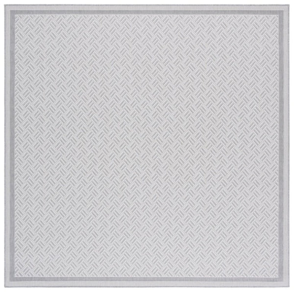 Safavieh Terrace Geometric Runner Rug Power Loomed Polypropylene for Hallways and Entryways Gray 6'-7" x 6'-7" Square TER800F-7SQ