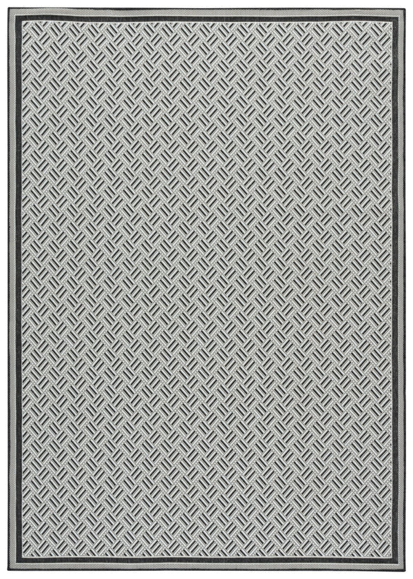 Safavieh Terrace Turkish Black And White Geometric Rug 8X10 Low-Profile Polypropylene Outdoor/Indoor Durable Elegance 8'-0" x 10'-0" TER800Z-8