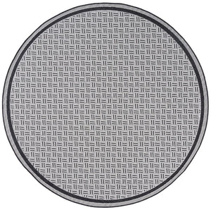 Safavieh Terrace Geometric Runner Rug Power Loomed Polypropylene for Hallways and Entryways Black 6'-7" x 6'-7" Round TER800Z-7R