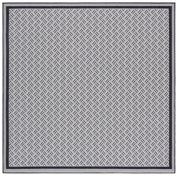Safavieh Terrace Black & White Geometric Rug — Durable Low-Profile Indoor/Outdoor Accent With Clean Border 5'-3" x 7'-6" TER800Z-5
