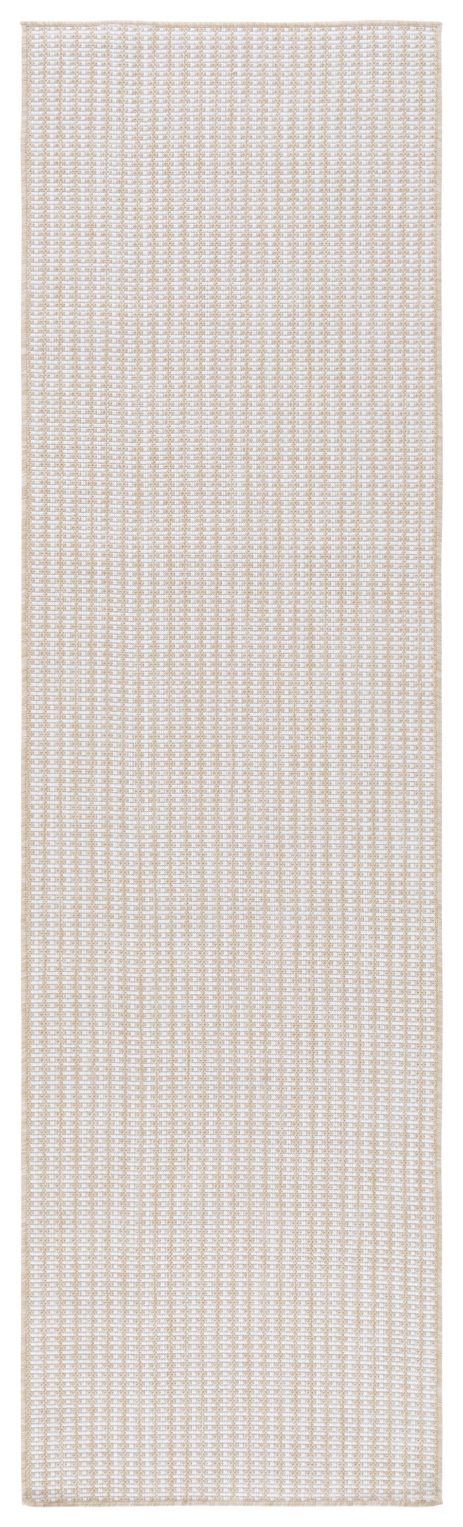 Safavieh Terrace Neutral Beige Ivory Geometric Indoor/Outdoor Rug — Low-Profile Polypropylene, Durable Style 5'-3" x 7'-6" TER802B-5