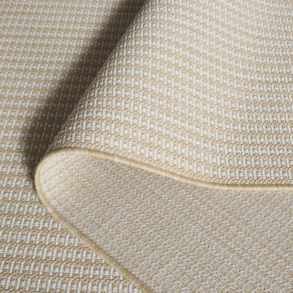 Safavieh Terrace Beige And Ivory Geometric Rug — Turkish Power-Loomed Durability, Low-Profile, Fade-Resistant 9'-0" x 12'-0" TER802B-9