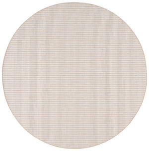 Safavieh Terrace Power Loomed Polypropylene Runner Rug for Entryways and Hallways Beige 6'-7" x 6'-7" Round TER802B-7R