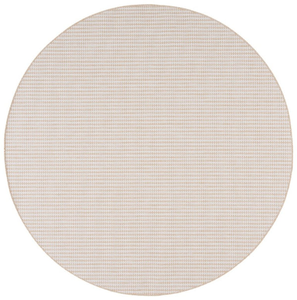 Safavieh Terrace Power Loomed Polypropylene Runner Rug for Entryways and Hallways Beige 6'-7" x 6'-7" Round TER802B-7R