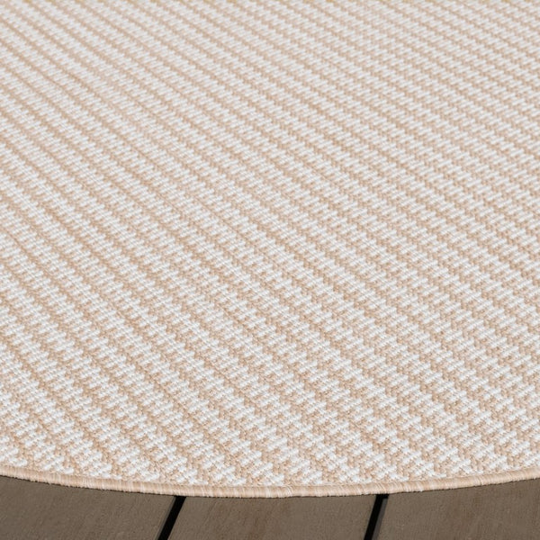 Safavieh Terrace Power Loomed Polypropylene Runner Rug for Entryways and Hallways Beige 6'-7" x 6'-7" Round TER802B-7R