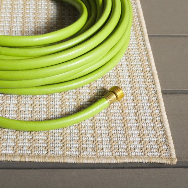 Safavieh Terrace Power Loomed Polypropylene Runner Rug for Entryways and Hallways Beige 6'-7" x 6'-7" Square TER802B-7SQ