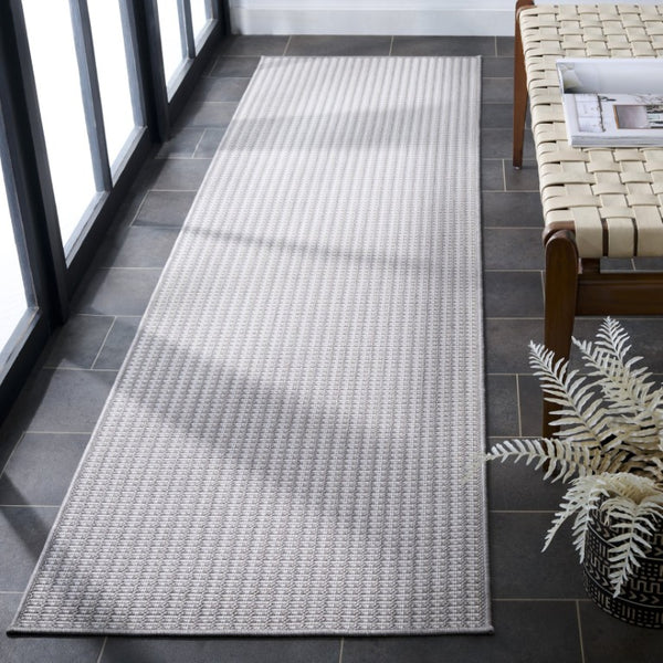 Safavieh Terrace Power Loomed Polypropylene Runner Rug for Entryways and Hallways Gray 2'-3" x 8'-0" TER802F-28