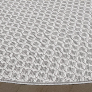 Safavieh Terrace Power Loomed Polypropylene Runner Rug for Entryways and Hallways Gray 6'-7" x 6'-7" Round TER802F-7R