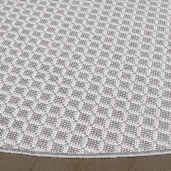 Safavieh Terrace Power Loomed Polypropylene Runner Rug for Entryways and Hallways Gray 6'-7" x 6'-7" Round TER802F-7R