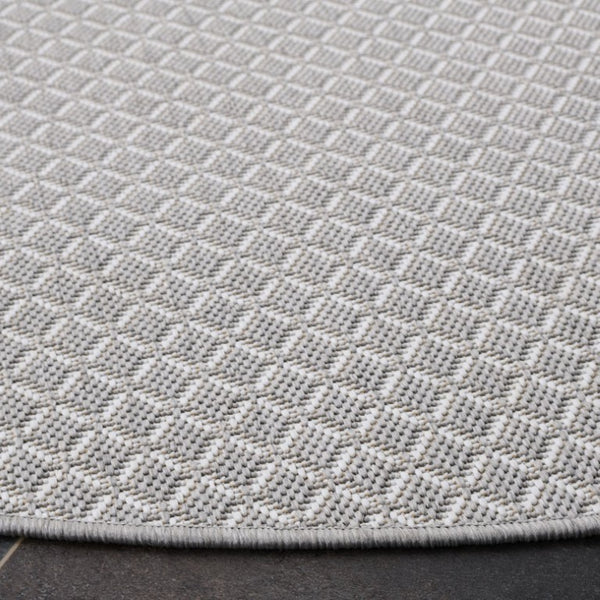 Safavieh Terrace Power Loomed Polypropylene Runner Rug for Entryways and Hallways Gray 6'-7" x 6'-7" Round TER802F-7R