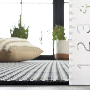 Safavieh Terrace Power Loomed Polypropylene Runner Rug for Entryways and Hallways Black 2'-3" x 8'-0" TER802Z-28