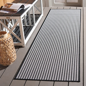 Safavieh Terrace Power Loomed Polypropylene Runner Rug for Entryways and Hallways Black 2'-3" x 8'-0" TER802Z-28