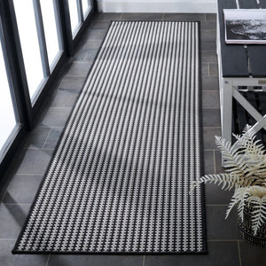 Safavieh Terrace Power Loomed Polypropylene Runner Rug for Entryways and Hallways Black 2'-3" x 8'-0" TER802Z-28