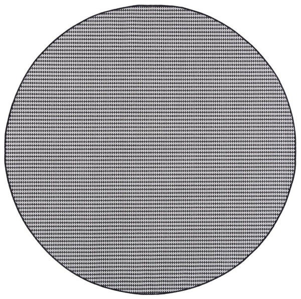 Safavieh Terrace Power Loomed Polypropylene Runner Rug for Entryways and Hallways Black 6'-7" x 6'-7" Round TER802Z-7R