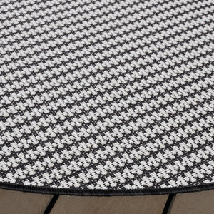 Safavieh Terrace Power Loomed Polypropylene Runner Rug for Entryways and Hallways Black 6'-7" x 6'-7" Round TER802Z-7R