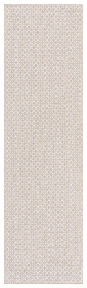 Safavieh Terrace Elegant Beige & Ivory Lattice Area Rug — Low-Profile, Durable Polypropylene For Indoors/Patio 5'-3" x 7'-6" TER804B-5