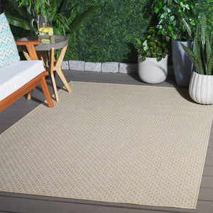 Safavieh Terrace Elegant Turkish Beige Ivory Area Rug — Low-Profile, Durable Polypropylene For Indoor/Outdoor Living 4'-0" x 6'-0" TER804B-4