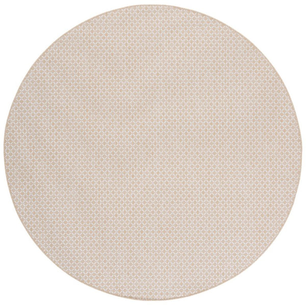 Safavieh Terrace Geometric Lattice Round Polypropylene Rug Indoor Outdoor Neutral Beige Ivory TER804B-7R