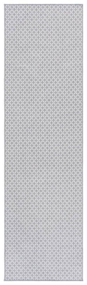 Safavieh Terrace Modern Grey & Ivory Power-Loomed Rug From Turkey — Low-Profile Geometric, Durable Fade-Resistant 4'-0" x 6'-0" TER804F-4