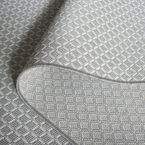 Safavieh Terrace Modern Grey & Ivory Power-Loomed Rug From Turkey — Low-Profile Geometric, Durable Fade-Resistant 4'-0" x 6'-0" TER804F-4