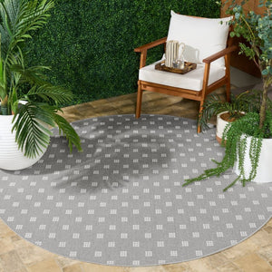 Safavieh Terrace Round Polypropylene Outdoor Indoor Rug Geometric Contemporary Low Pile Turkey TER804F-7R