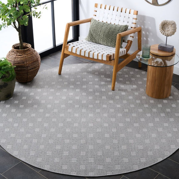 Safavieh Terrace Round Polypropylene Outdoor Indoor Rug Geometric Contemporary Low Pile Turkey TER804F-7R