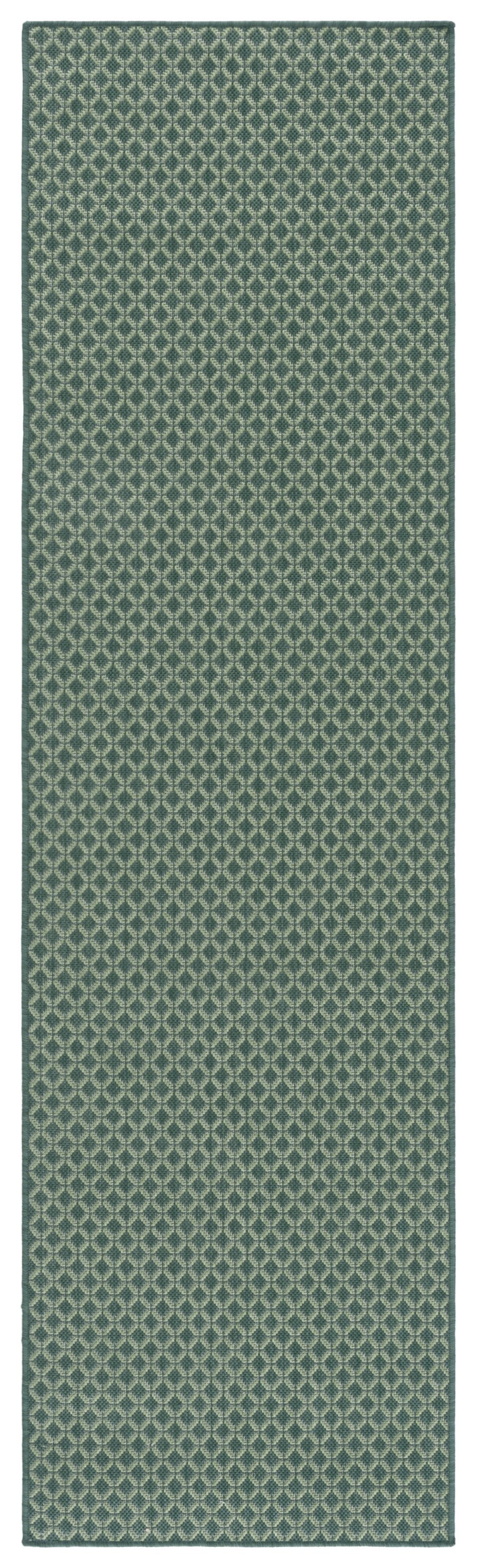 Safavieh Terrace Contemporary Geometric Rug In Dark & Light Green — Power-Loomed Polypropylene, Low-Maintenance Elegance 4'-0" x 6'-0" TER804Y-4