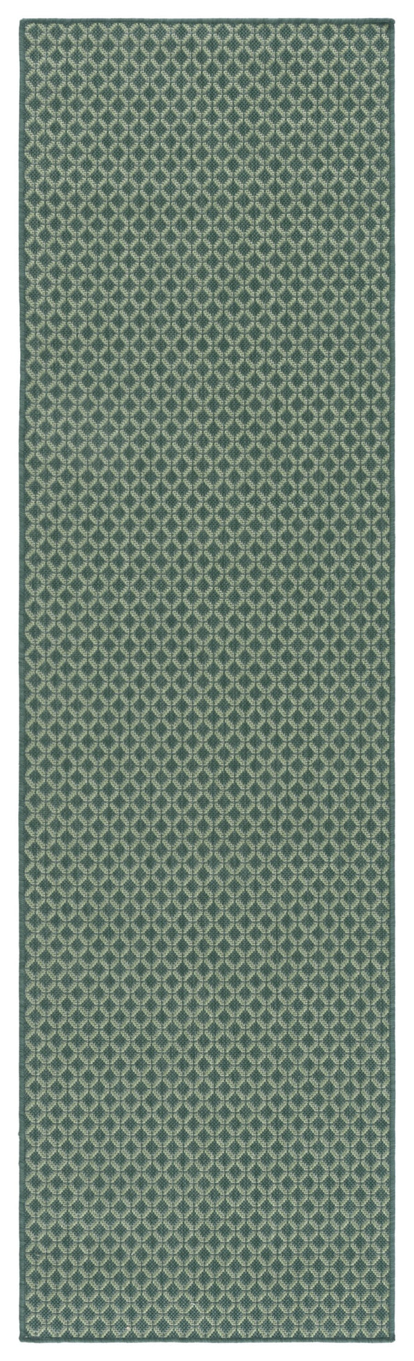 Safavieh Terrace Contemporary Geometric Rug In Dark & Light Green — Power-Loomed Polypropylene, Low-Maintenance Elegance 4'-0" x 6'-0" TER804Y-4