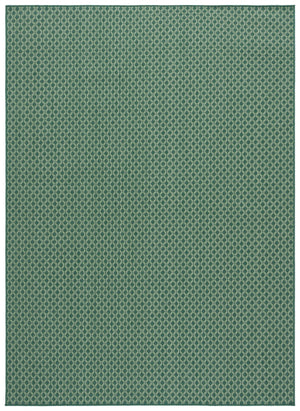 Safavieh Terrace Power-Loomed Turkish Area Rug In Dark & Light Green Geometric Pattern — Durable, Fade-Resistant 5'-3" x 7'-6" TER804Y-5